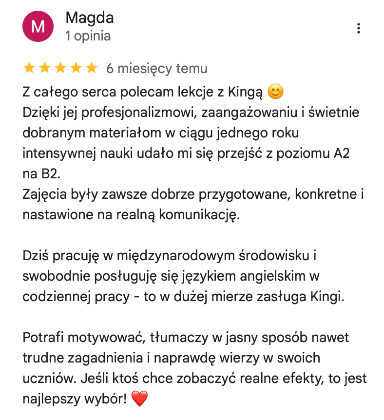 Opinia od Magdy