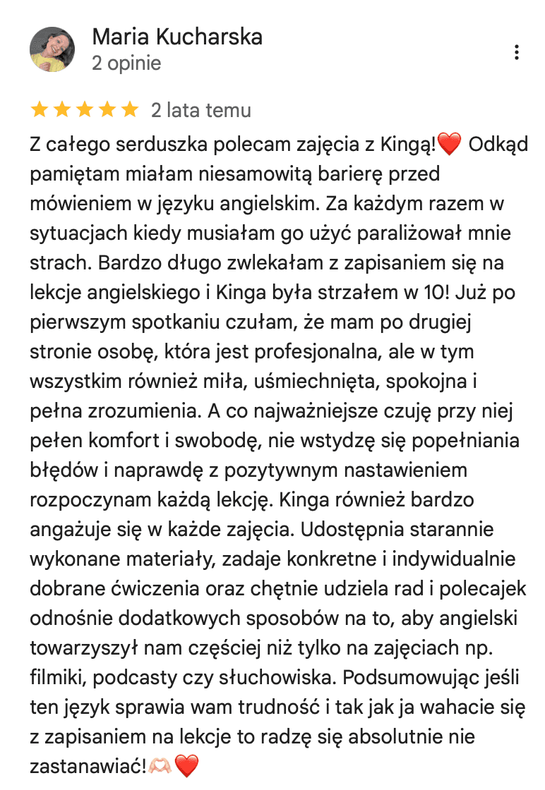 Opinia od Marii